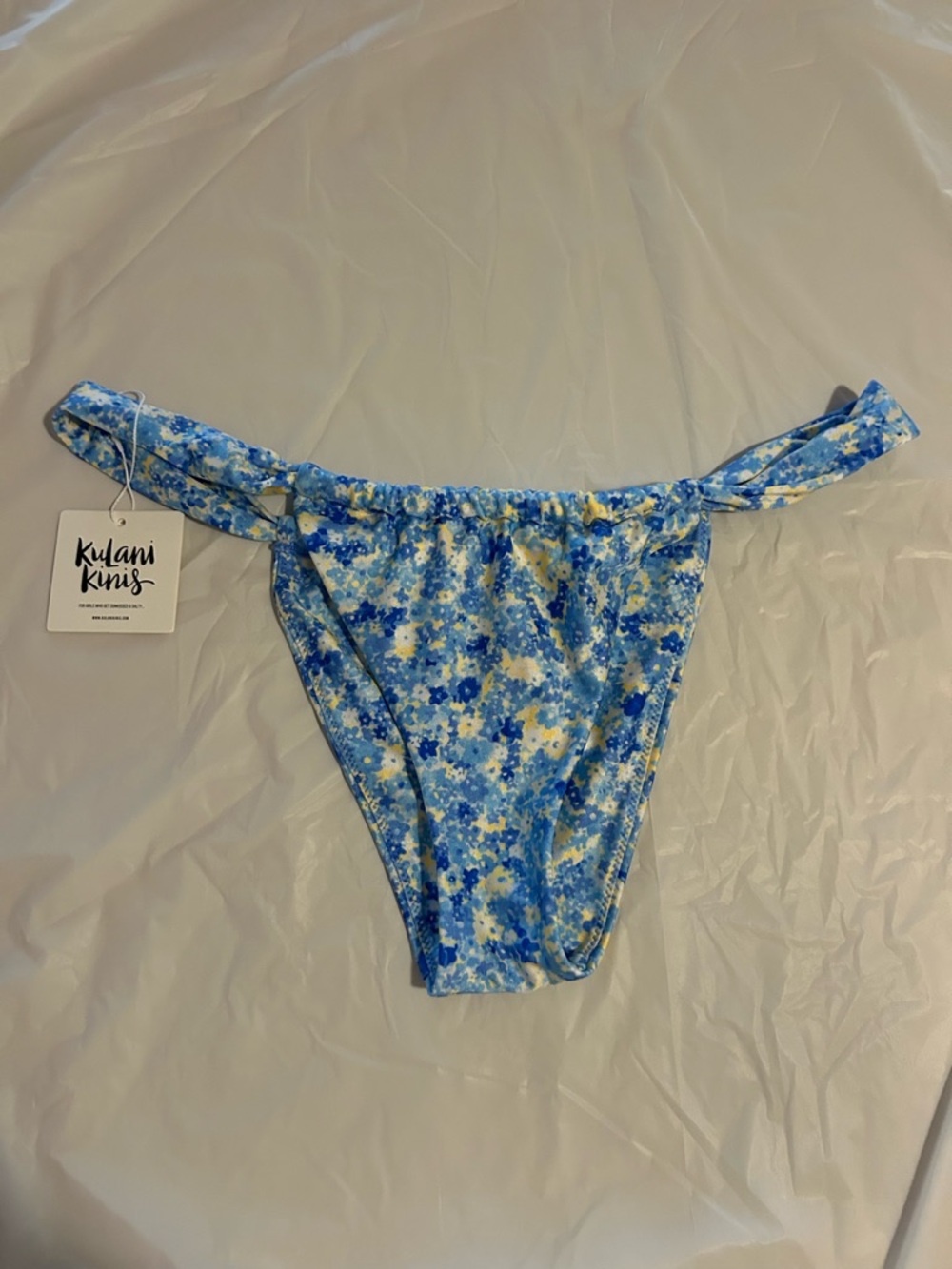 Kulani Kinis Blue and White Floral Swim Bottom